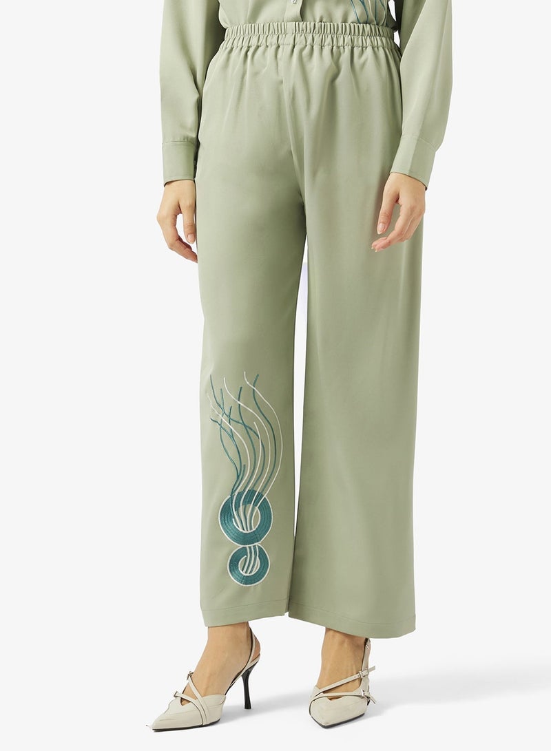 hayas closet Embroidered Shirt and Pant co-ord set - Image 2